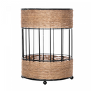 Porta Talher com Detalhes em Barbante 12cm x 16,5cm Preto Metal - Wolff