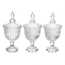 Potiche com Pé Sortido 11,5cm x 24,5cm Cristal Ecológico - Lyor