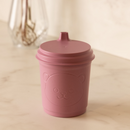 Copo com Tampa Baby Bear 400ml Rosa PP e Bambu - Lyor