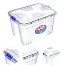 Caixa Organizadora 56 L Polipropileno – Transparente com Tampa e Travas