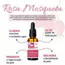 Óleo Vegetal de Rosa Mosqueta Dermare 100% Puro Extra Virgem Hidratação Regeneração Proteção da Pele