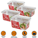 Pote Container de Plástico Multiuso Uninjet - Transparente - Marmita com Trava