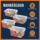 Pote Container de Plástico Multiuso Uninjet - Transparente - Marmita com Trava