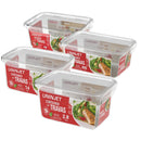 Pote Container de Plástico Multiuso Uninjet - Transparente - Marmita com Trava