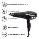 Secador de cabelo profissional 1900 Watts 110V - Tomate